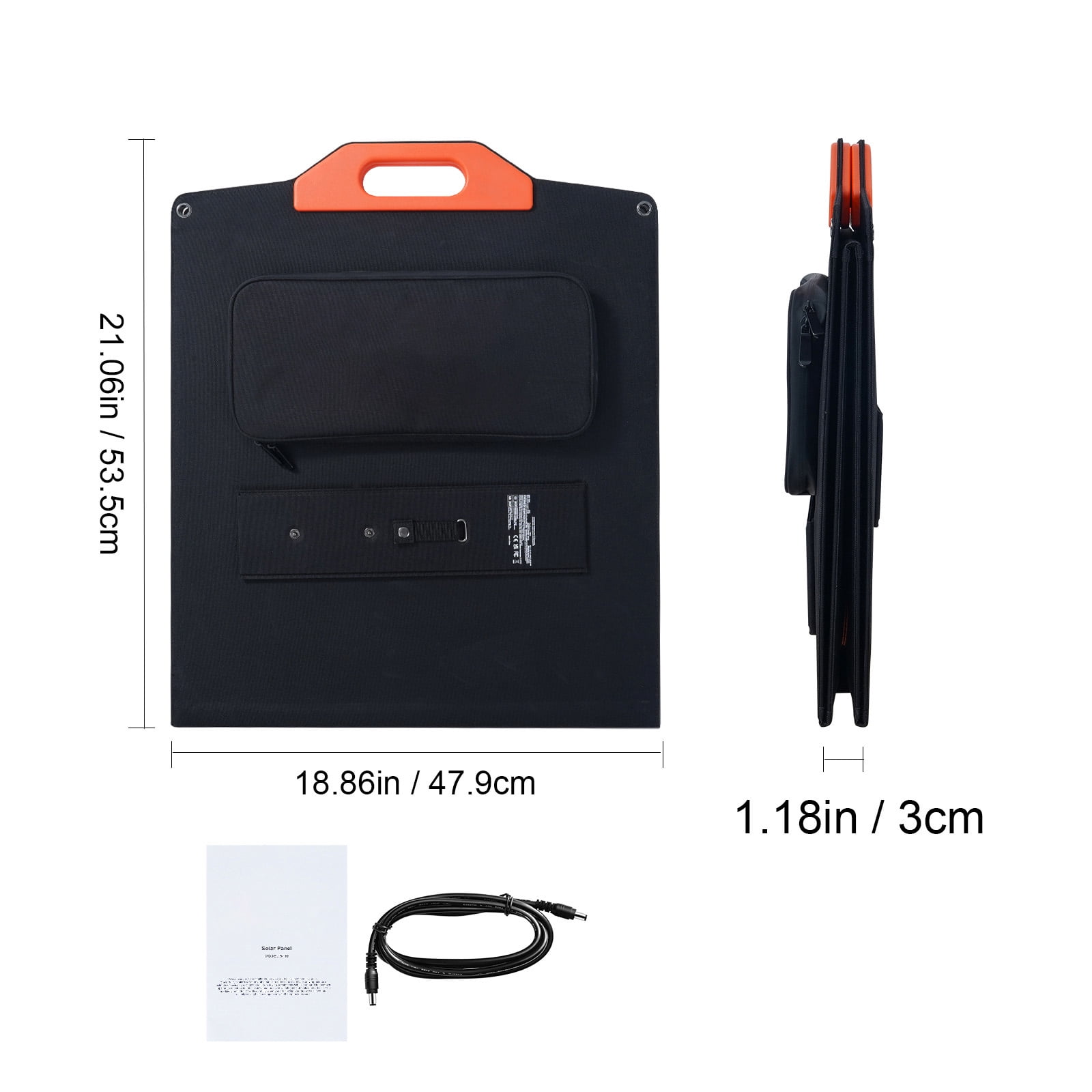 KFFKFF High-Efficiency Waterproof Foldable & Portable Monocrystalline Solar Panel, ETFE Solar Charger, 120W