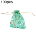 thumbnail image 2 of 100Pcs Sweet Heart Print Drawstring Candy Bag Wedding Party Gift Jewelry Pouch, 2 of 10
