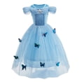 thumbnail image 3 of Disfraz de princesa Disney para niña, vestido de Frozen, Elsa, Anna, Bella, Blancanieves, Ariel, fiesta de cumpleaños, 2-12 años, 3 of 5