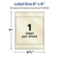 thumbnail image 6 of Avery Pearlized Ivory Square Labels, 8" x 8", 50ct, 6 of 11