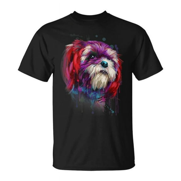 SR Super Cute Shih Tzu Listening You Colorful T-shirt