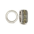 thumbnail image 3 of Mens Antiqued Stainless Steel 13.25mm Band Ring with Yellow Plating, 3 of 6