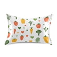 thumbnail image 7 of Yayeee Pillowcase Queen Size Set of 2 Satin Wrinkle Resistant Pillow Case, Green Cute Vegetables, 7 of 7