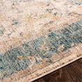 thumbnail image 6 of Surya Mirabel MBE-2313 31x48" Rectangle Fabric Rug in Teal Blue/Beige, 6 of 7