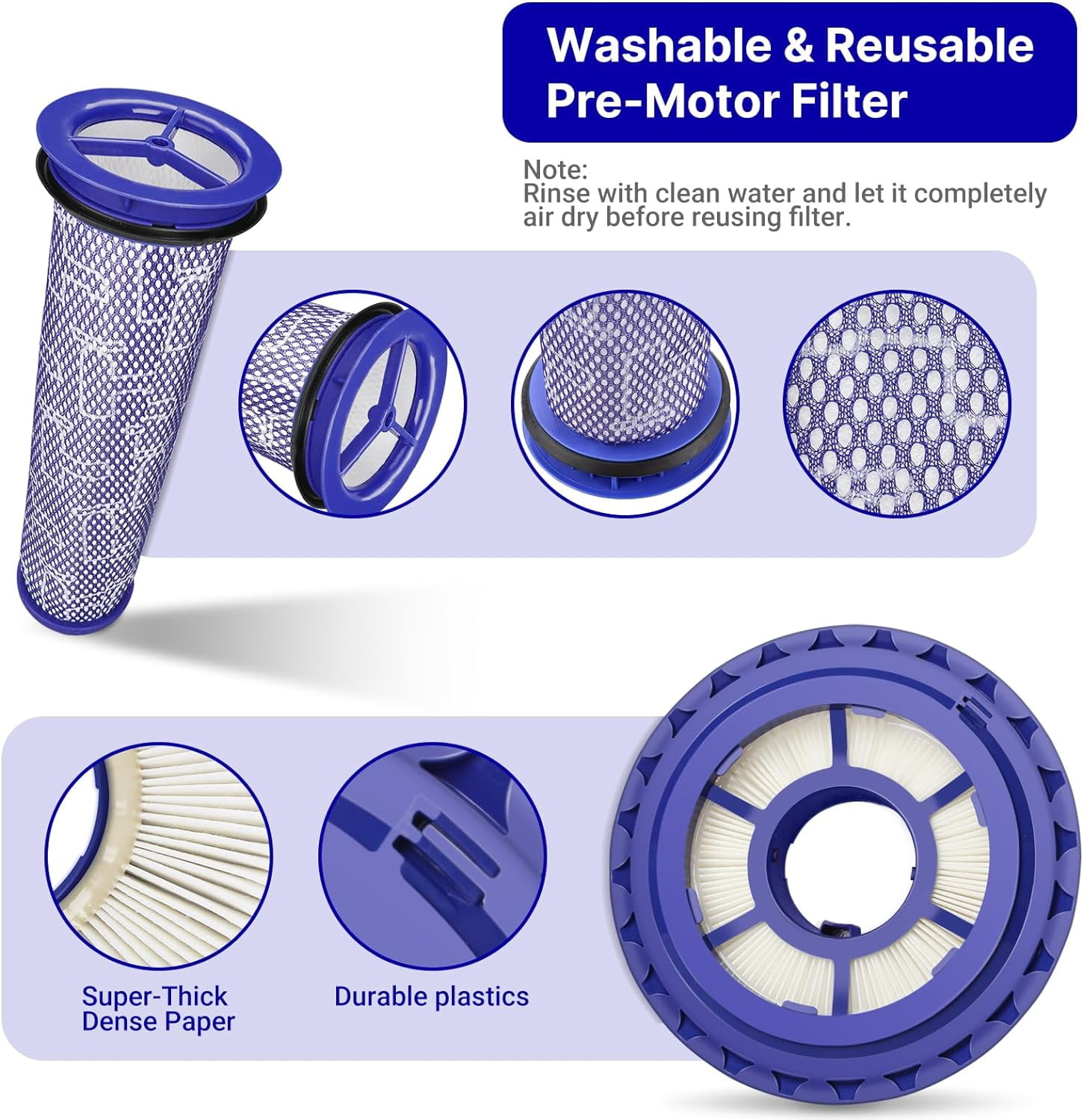 Nezxeiy Vacuum Filters for Dyson DC41 DC65 DC66 UP13 UP20 UP30 - Thumbnail 3