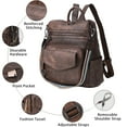 thumbnail image 3 of KL928 2-Piece Backpack and Coin Purse Set – Stylish PU Leather Travel Backpack with Matching Wristlet, Large Capacity & Multi-Pocket Design, 3 of 5