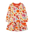 thumbnail image 2 of KYAIGUO Toddler Kids Girls Long Sleeve Sweatshirt Dresses Baby Spring Fall Floral Casual Sweatshirt Dress with Pocket for 2-7 Years, 2 of 10