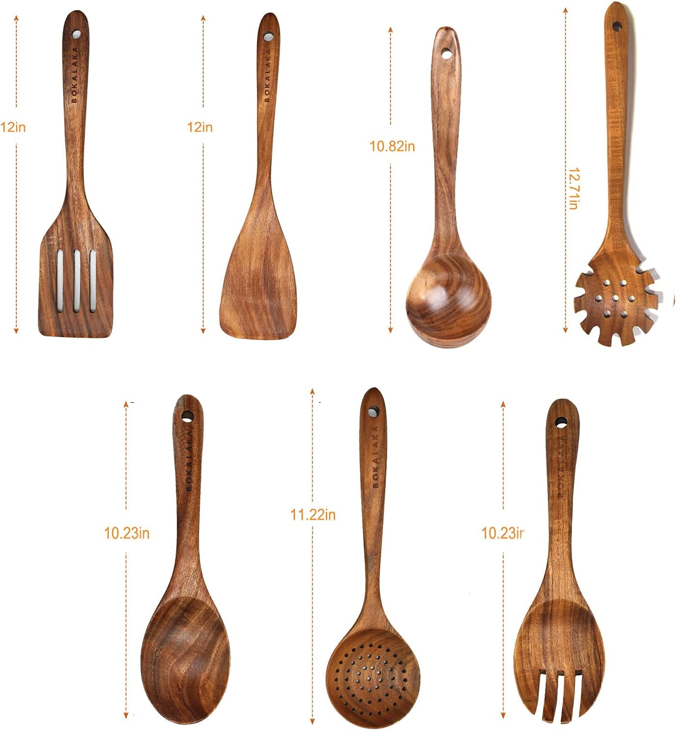 Bene Casa 2-piece wooden spoon set, wooden spatula & spoon