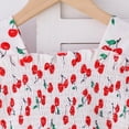 thumbnail image 6 of TOWED22 Baby Girl 2 Piece Clothing Cute Short Sleeve Crew Neck Shirt Tee + Shorts Soft Summer Outfits Toddler Sets(Red,6-7 Y), 6 of 7