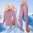 thumbnail image 3 of FNFYFH Women's Thermal Underwear Set Fleece Lined Top and Bottom Winter Warm Base Layer Pajama Set, 3 of 3