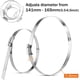 thumbnail image 3 of Abrazaderas de manguera Abrazaderas de conducto de acero inoxidable 304 Abrazaderas de tubo Abrazadera de manguera ajustable de 141 mm a 165 mm (paquete de 6) Zhivalor YQ-2806, 3 of 9