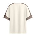 thumbnail image 5 of Men Blouses Long Sleeve Shirt Set Plain Tees for Men Lady Long Sleeve T Shirt Open Slipper Striped Tee Workout Short Pack Oversized Tee Swim Shirts for And Outdoor Male Beige XL, 5 of 5