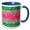 Blue/White, variant on 3drose, Glam Pink and Green Image of Glitter Drip, 15oz Mug