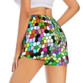 thumbnail image 3 of Haiem Colorful Tie Dye Stained Glass Women's 2 in 1 Running Shorts - Lightweight Athletic Workout Gym Yoga Breathable Sports Shorts Liner with Phone Pockets-, 3 of 9
