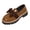 Brown, variant on Loafers for Women,Non-Slip Round Toe Thick Sole Spring-Summer Stylish Loafer Mules Wine 6