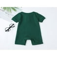 thumbnail image 3 of PENGXIANG Lovely Baby Romper  Short Sleeve  Neck Solid Color Ribbed Buttoned Short Pants for Summer Spring  Kids Clothing, 3 of 7