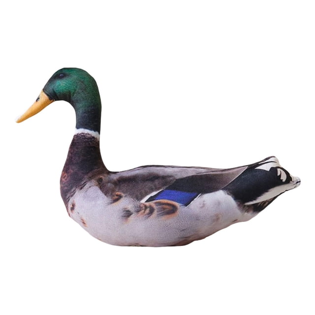 Almohada de peluche 3D de simulación de animal, juguete coleccionable para habitación infantil, cojín de peluche para adolescentes, regalos de cumplea Pato
