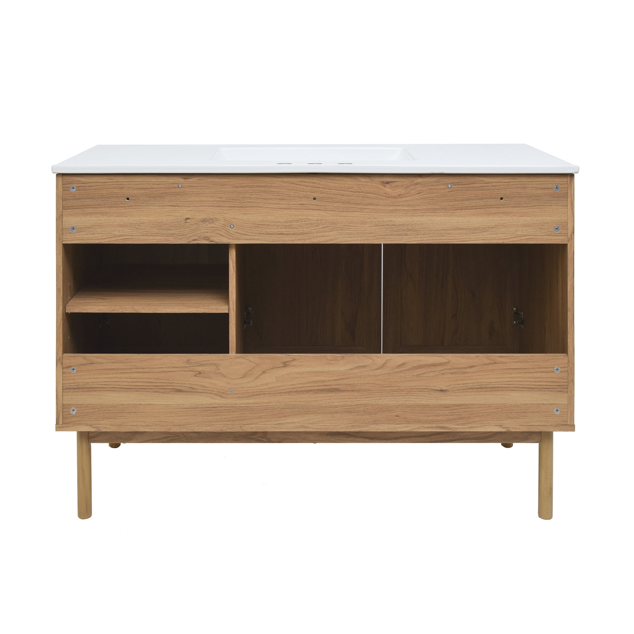 Classe 48" Freestanding Bathroom Vanity in Golden Oak with 3-Hole Widespread Sink Top