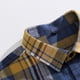 thumbnail image 5 of Blusa y camisa de manga larga con cuello vuelto para hombre, informal, a cuadros, con bolsillos y botones, de licra, 5 of 9