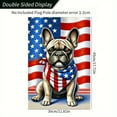 thumbnail image 3 of 1PC, 2D Flat French Bulldowing American flag scarf Flag Independence Day Garden flag, durable polyester anti-fading outdoor courtyard decoration, suitable for porch, lawn, farmhouse and holiday decor, 3 of 8