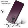 thumbnail image 2 of For Motorola Edge 2024 XT2405V Slim Shockproof Hybrid Cover Cellphone Case + Tempered Glass - mk Purple, 2 of 5