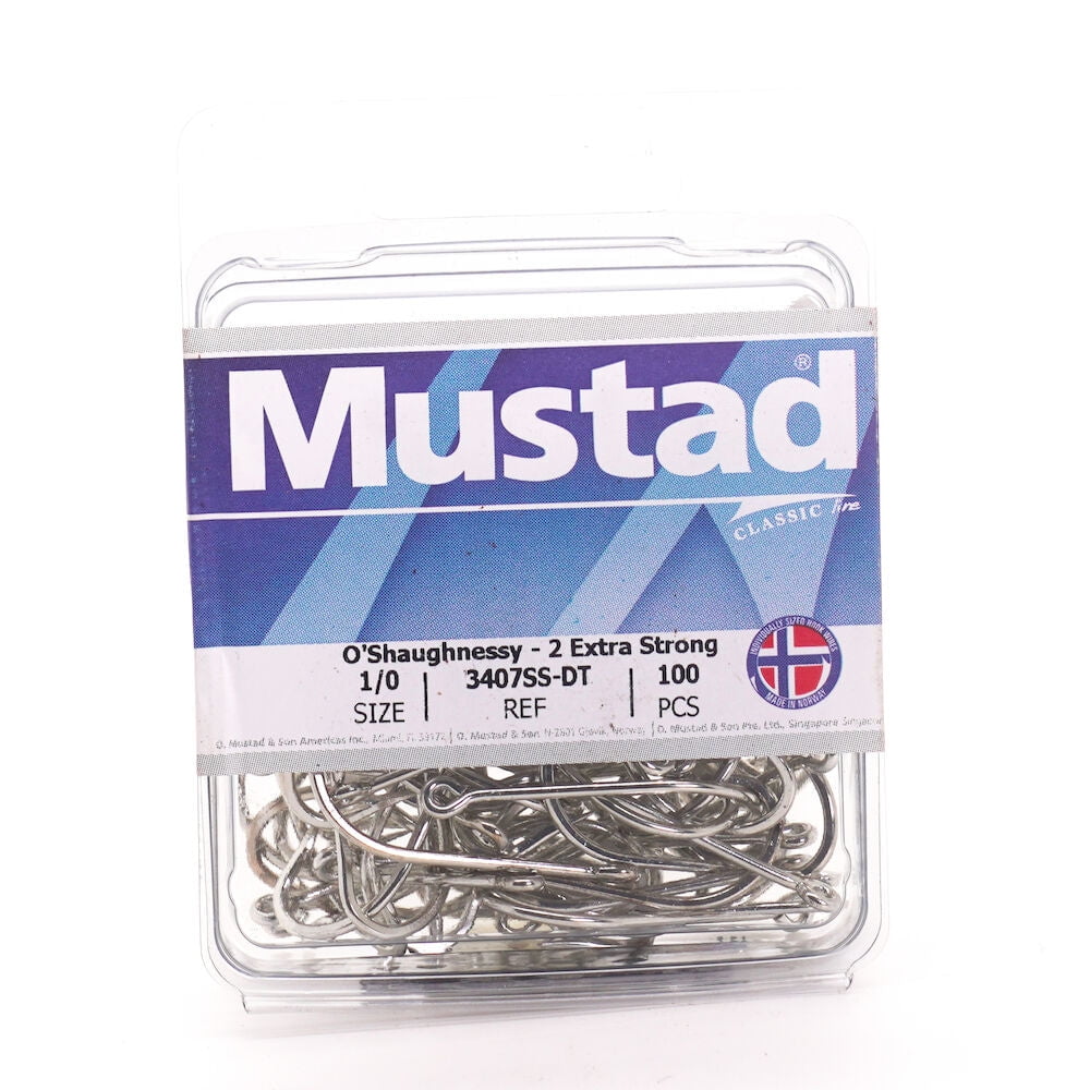  Mustad O'Shaughnessy Forged - Duratin 1/0 : Fishing Hooks :  Sports & Outdoors
