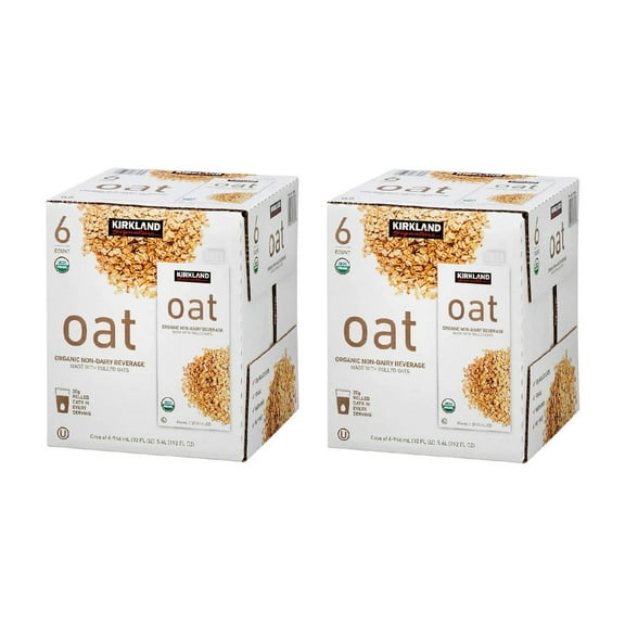 Kirkland Signature Organic Oat Beverage Non-Dairy, 32 oz, 2 Pack (6 Count Total)