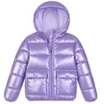 thumbnail image 6 of Lanbubble Girls Shiny Puffer Jacket Hooded Winter Coat Warm Outerwear for Kids 7-14Y, 6 of 8