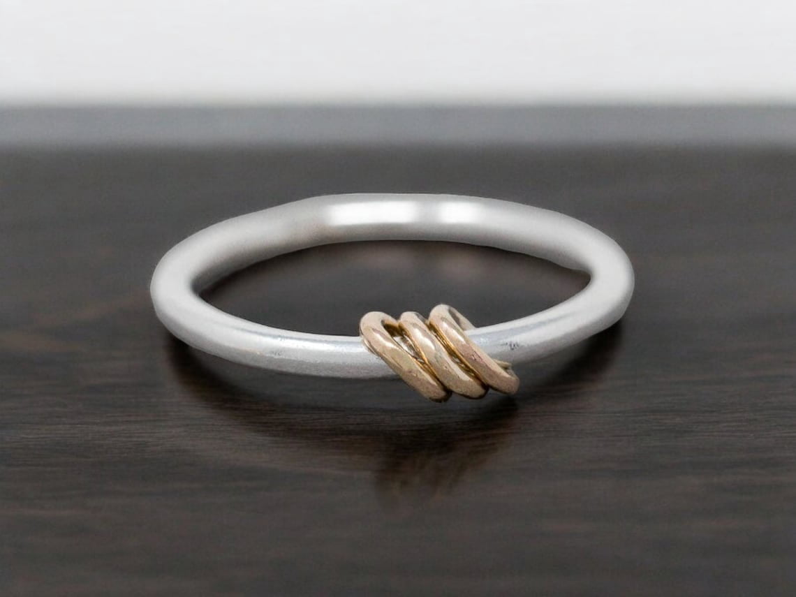 SS DESIGNS Bronze Fidget Spinner Ring Handmade Rotating Meditation Ring for Anxiety Relief & Stress Management Jewelry Accessory