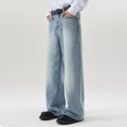 thumbnail image 7 of GrmtClth Y2k Baggy Flared Jeans for Men Casual 90s Vintage Bell Bottom Jeans Wide Leg Denim Pants Trendy Relaxed Fit Grunge Pants M, 7 of 7