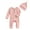 Pink, variant on Bagilaanoe Newborn Baby Girls Boy One-pieces Long Sleeve Jumpsuit + Hat Infant Ribbed Romper Casual Clothing
