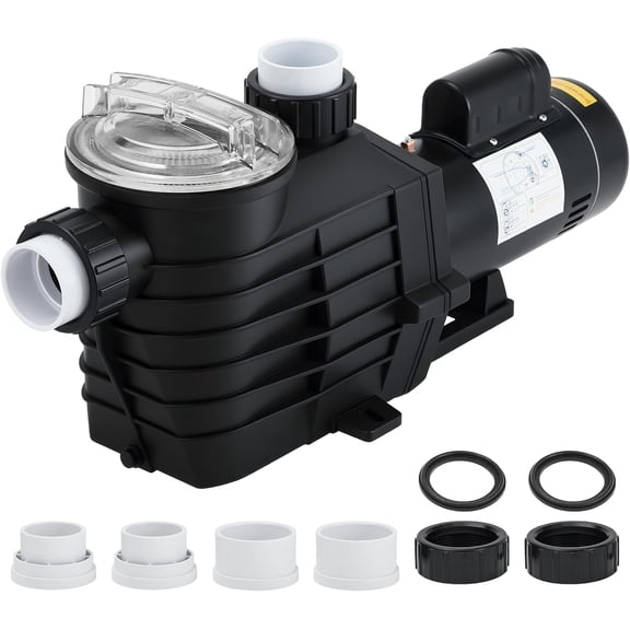 Senfot Plastic Pool Pump, Dual Voltage 115/230V 60Hz ETL DOE Certified, Pool Water Circulation Pump for Spa Pool 2.5HP