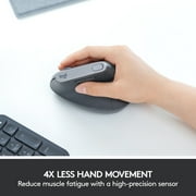 Logitech MX Vertical Wireless Mouse – Ergonomic Design Reduces Muscle Strain, Rechargeable, Graphite