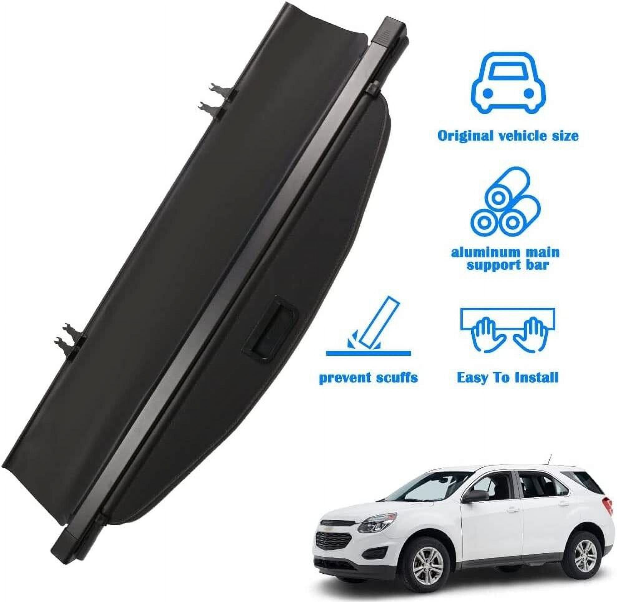 Rear Cargo Cover For 2010–2017 GMC Terrain & Chevy Equinox – Waterproof, Retractable, Black - View #9