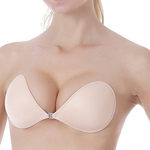 MITALOO Push up Strapless Self Adhesive Plunge Bra Invisible Backless  Sticky