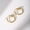 Gold Color, variant on MATROOY 1 Pair Stainless Steel Knotted Hoop Earrings Simple Trend Titanium Steel Jewelry-Steel Color