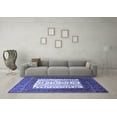 thumbnail image 3 of Ahgly Company Indoor Square Persian Blue Traditional Area Rugs, 7' Square, 3 of 4