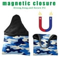 thumbnail image 2 of Golf Mallet Putter Cover Premium Leather Waterproof Golf Putter Head Cover with Magnetic Closure Blue White Camouflage Pattern, 2 of 9