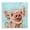 Smiling Pig Portrait_v1, variant on Stupell Industries Farmhouse Modern Bear Rainbow Fur Strokes White Framed Giclee Art, 17 x 17, by Jen Seeley