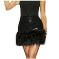 thumbnail image 1 of IROINNID Women's Skirt Fashion Sexy Sequins Nightclub Style Tight Fitting Skirt Short Comfort Waist Mini Solid Color Skirt, 1 of 9