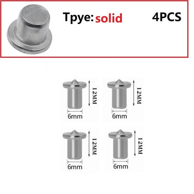 Tenon Goujon Central, Broches de Point Central, Outils Électriques, Ensemble de 4 Pcs, Goujon Chromé pour Aligner avec Précision, Solide 6mm