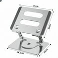 thumbnail image 6 of BKSDUEH Laptop Stand, 10-17" Laptop Stand for Desk, Ergonomic Aluminum Laptop Holder, 360° Rotating Adjustable Laptop Riser with Heat-Vent for Apple Mac / iPad / HP / DELL, 6 of 8