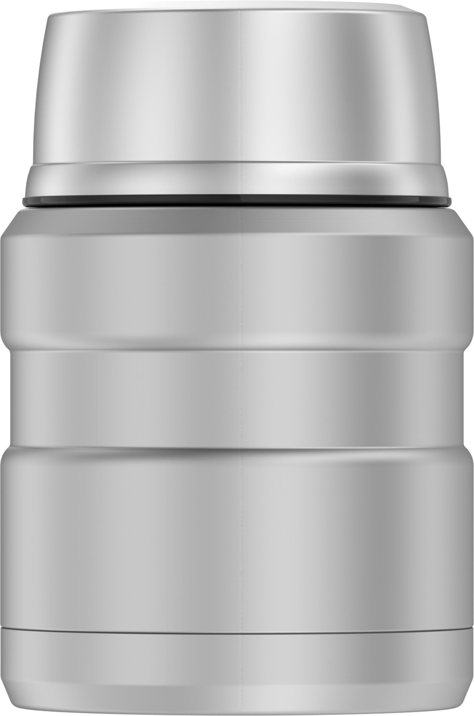 Thermos Stainless King Vacuum Insulated Food Jar with Folding Spoon, Matte Stainless, 16oz