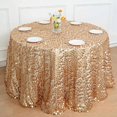 thumbnail image 5 of BalsaCircle 120" Big Payette Round XL Sequin Tablecloth Wedding Party Linens Matte Champagne, 5 of 8