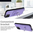 thumbnail image 4 of Allytechgroup iPhone 12 Pro Wallet Case for Women Men, Premium PU Leather Shockproof Hand Wrist Slim Fit Back Cover Phone Case for iPhone 12 Pro, Purple, 4 of 5