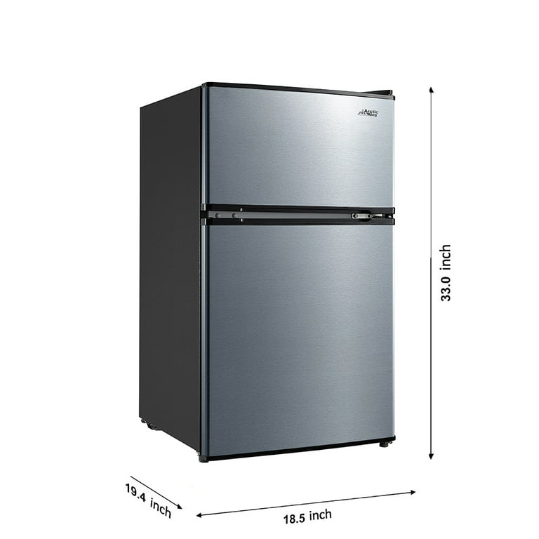  Northair Compact Mini Freezer with Glass Display Door - 2.1 Cu  Ft with 2 Removable Shelves - Quiet Upright Freezer - 7 Temperature  Settings - Black : Appliances