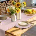 thumbnail image 4 of Pink Striped Round 13 Inch Placemats Set of 8, Modern Simple Farmhouse Beige Vintage HeatResistant Non Slip Place Mats for Dining Table, Wipeable Braided Kitchen Table Mats for Housewarming, 4 of 9