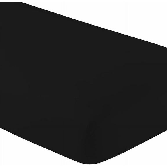 Microfiber Twin XL Fitted Bottom Bed Sheets 1800 Ultra Soft and Comfy - 15" Deep Pocket, 39" x 80" Great for Dorm Room, Hospital & Split King Dual Adjustable Beds (Black, Twin XL)