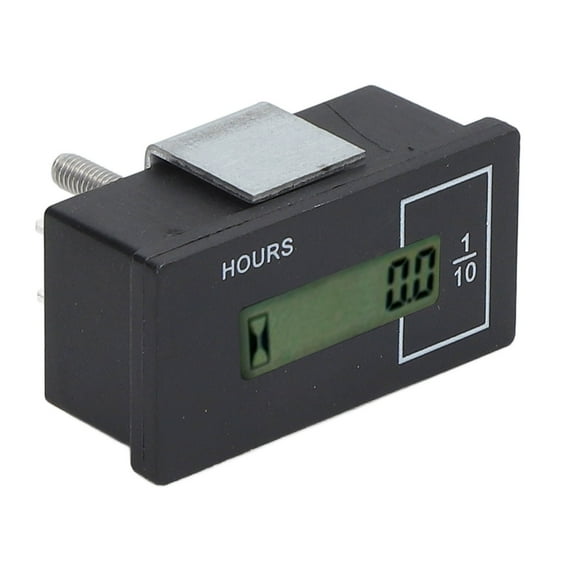 Excavator Timer, Hour Meter 0-99999.9H Power On Timing LCD Screen 12V-36V 0.01H Accuracy For Machine For Kato For 9 Square,For Kato Round