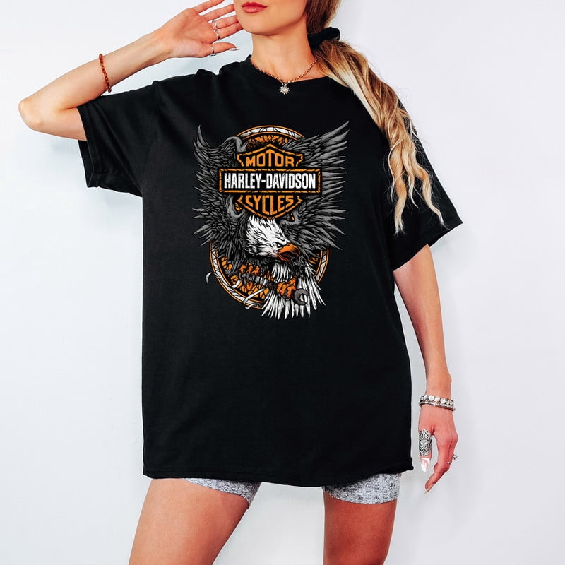 Harley-Davidson Motorcycles Legend Eagle T-Shirt - Classic Fan Gift for Men & Women - Vintage Graphic Tee
